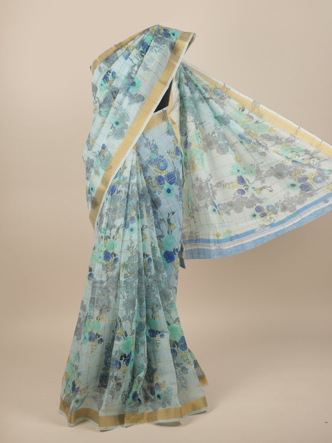 

Pothys Blue Floral Saree