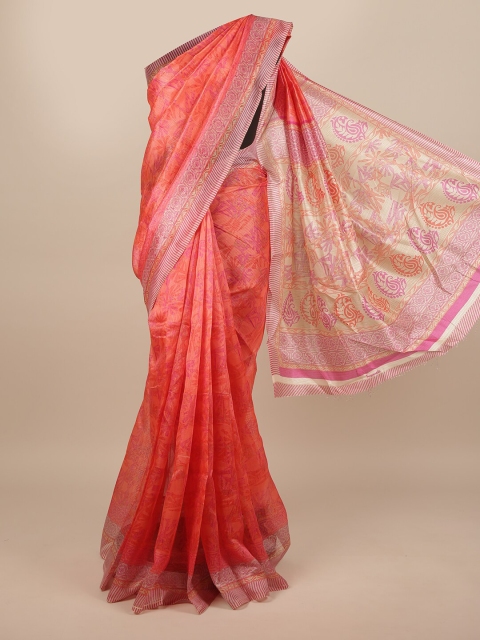 

Pothys Pink & Violet Floral Saree