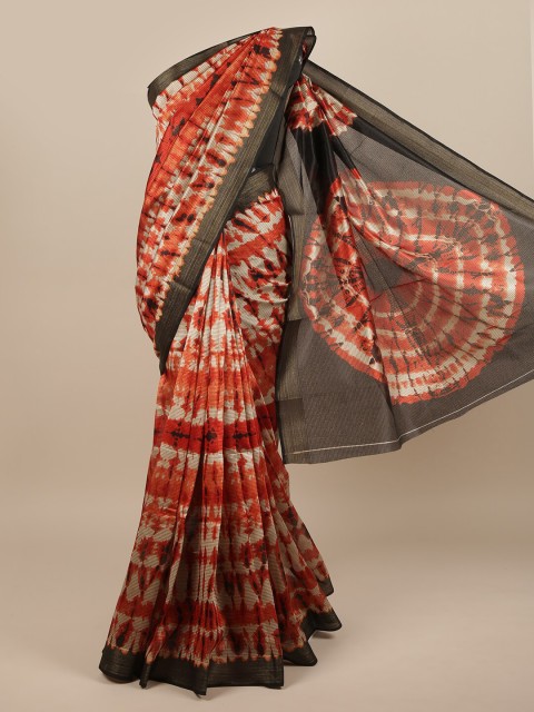 

Pothys Red & Beige Ethnic Motifs Zari Saree