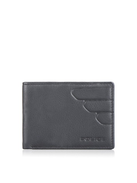 

Police Men Charcoal Textured Leather Two Fold Wallet