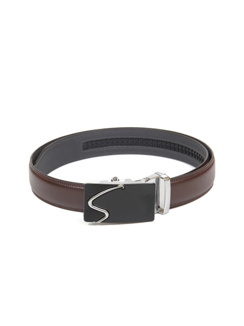 

Calvadoss Men Brown & Black Textured No Holes Belt