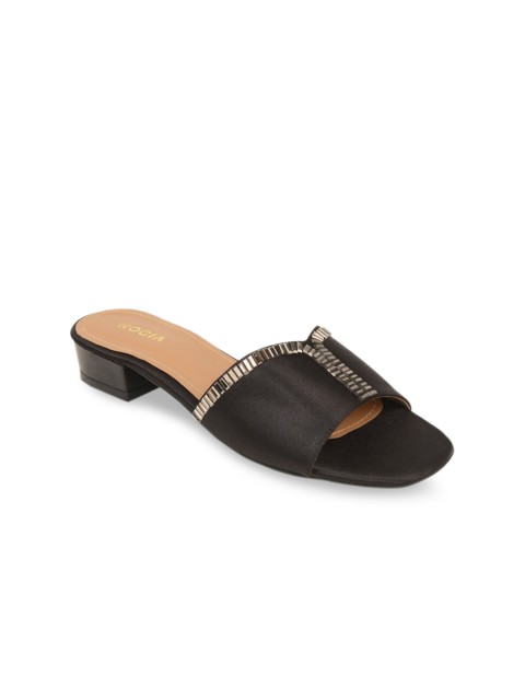 

Rocia Black Embellished Block Heels