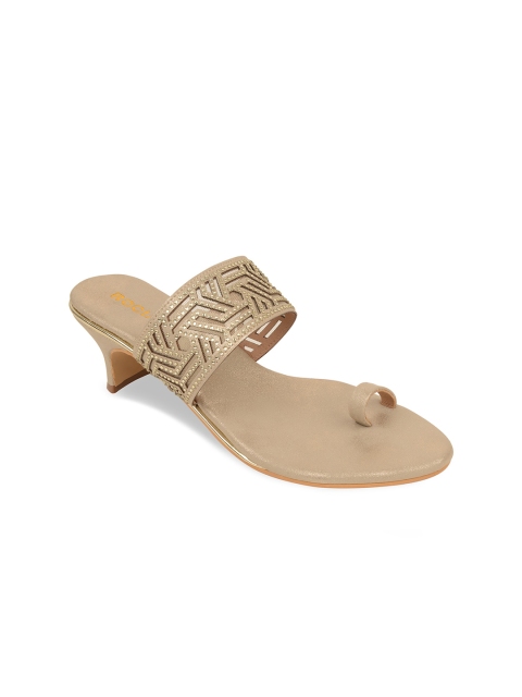 

Rocia Gold-Toned Embellished Block Sandals