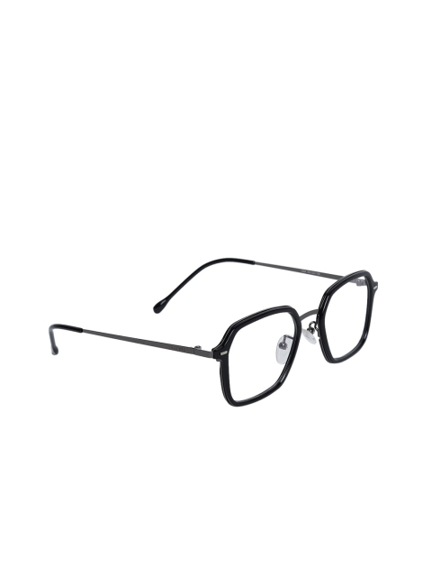 

Peter Jones Eyewear Unisex Black Full Rim Square Blue Light Blocking Glasses