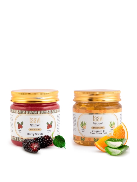 

Taavi Set of Natreal Vitamin C Aloe Vera Gel & Berry Scrub, Pink