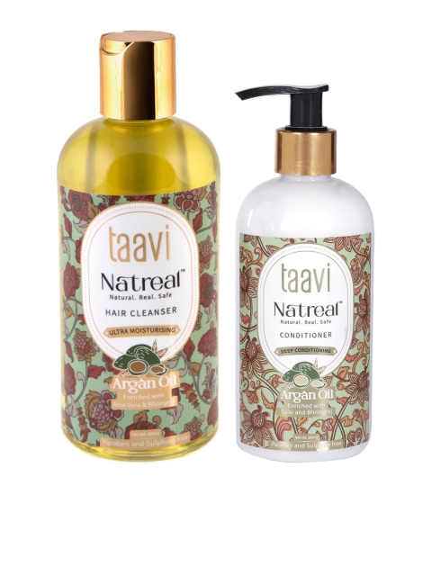 

Taavi Set of Natreal Argan Oil Hair Cleanser & Conditioner, Green