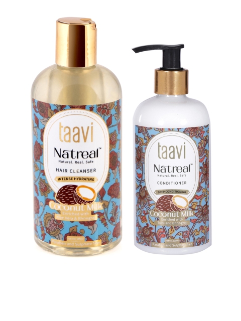 

Taavi Set of Natreal Coconut Milk Hair Cleanser & Conditioner, Blue