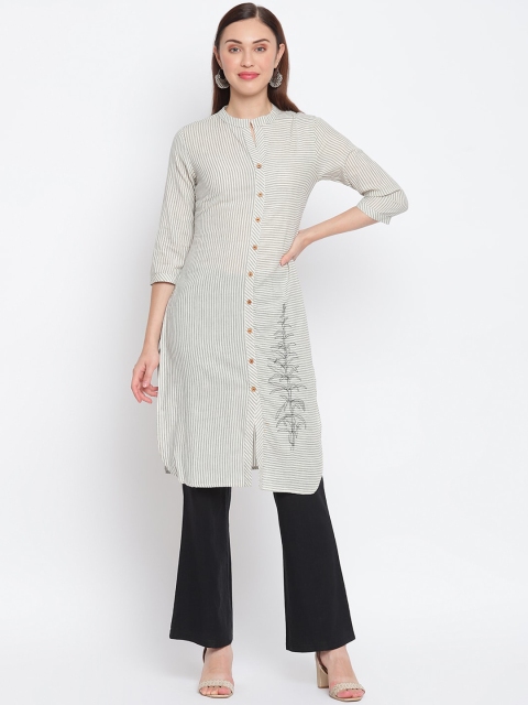 

IMARA Women Off White Printed Kurta