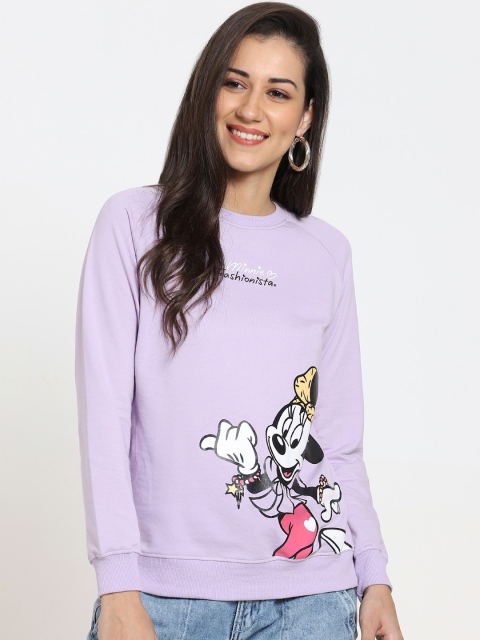 

Bewakoof Women Purple Printed Sweatshirt