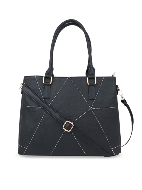 

LEGAL BRIBE Women Black PU Structured Handheld Bag