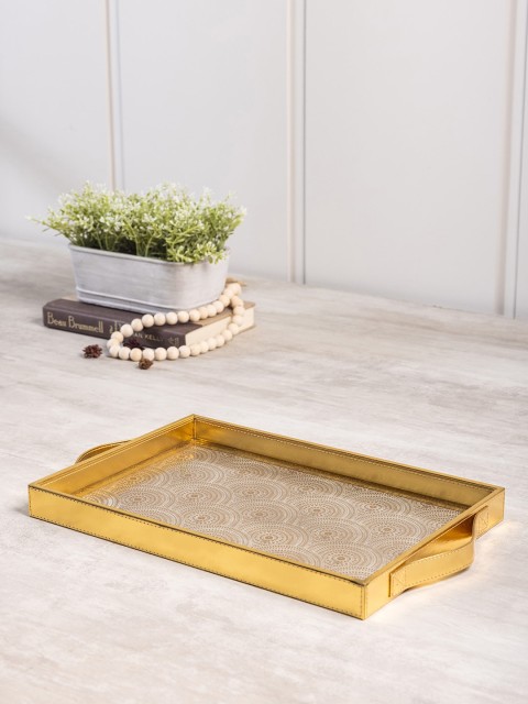 

Pure Home and Living Gold-Toned Maya Rectangular Tray
