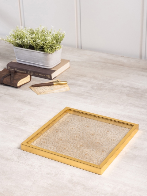 

Pure Home and Living Gold-Toned Moroccan Motifs Platter