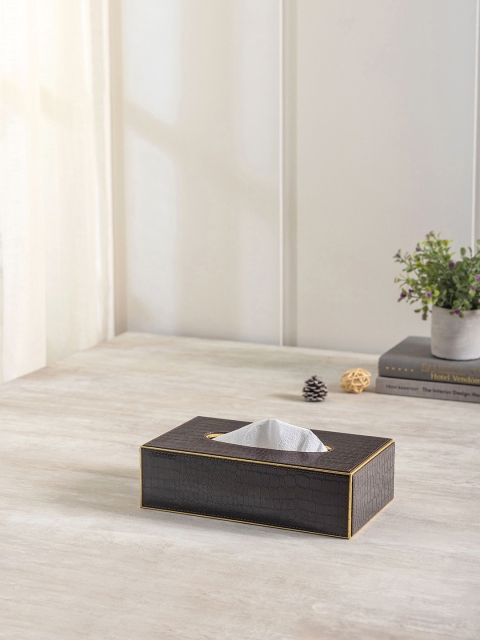 

Pure Home and Living Brown Croco Tissue Box Cover