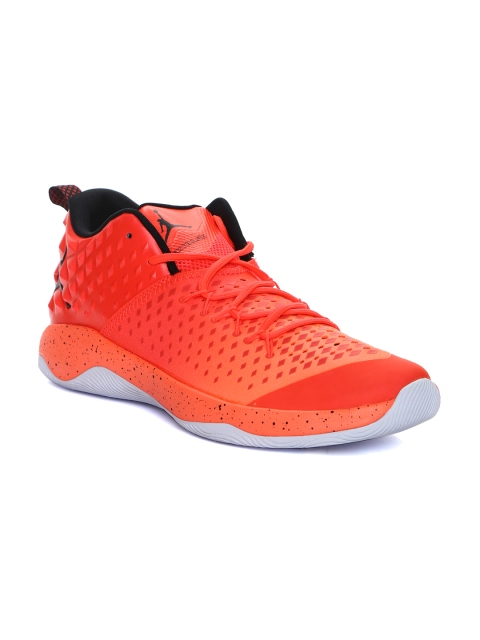 

Nike Men Neon Orange Jordan Extra Fly Basketball Shoes