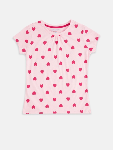 

Pantaloons Junior Girls Pink Printed T-shirt