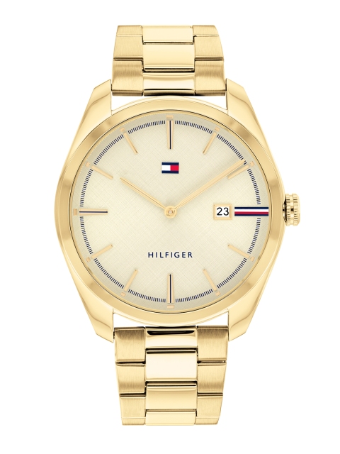 

Tommy Hilfiger Men Gold-Toned Dial Analogue Watch TH1710427W