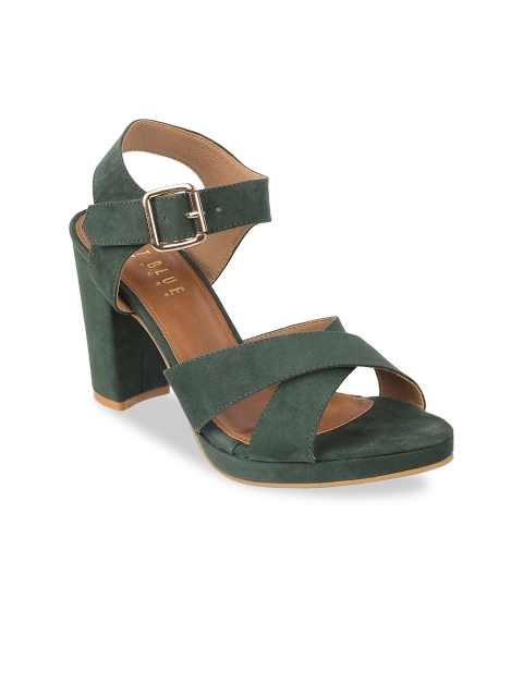 

Wet Blue Women Green Block Heels