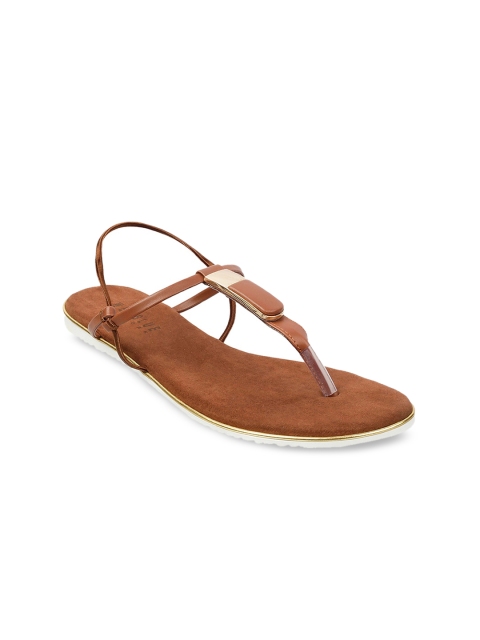 

Wet Blue Women Brown T-Strap Flats