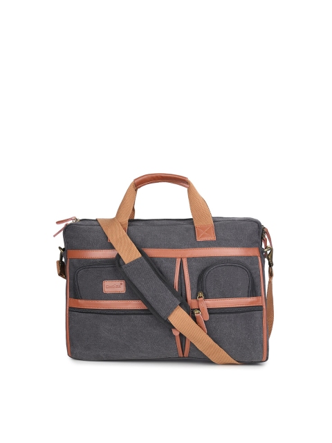 

CoolBELL Unisex Black & Brown Laptop Bag