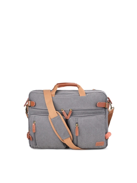 

CoolBELL Unisex Grey & Brown Backpack Laptop Bag