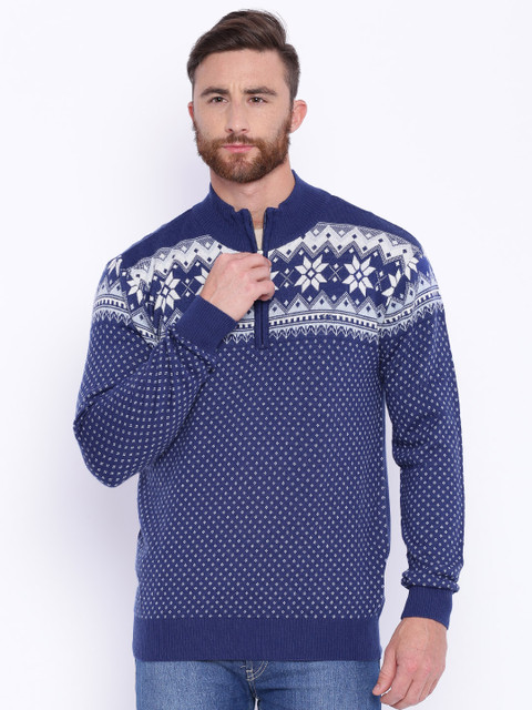 

ColorPlus Men Blue Sweater