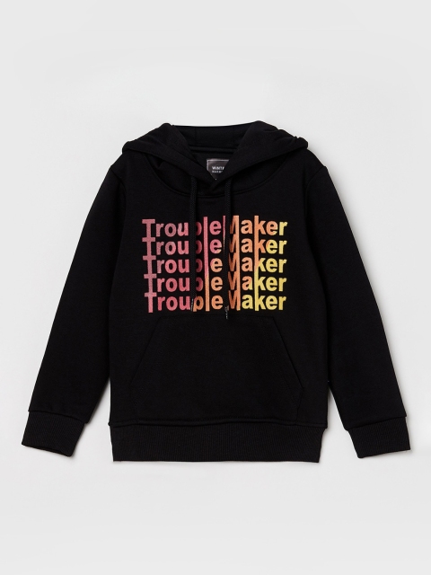 

max Boys Black Printed Sweatshirt