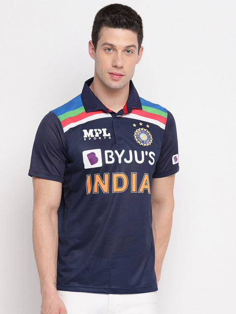 

MPL Sports Men Navy Blue Team India Retro Limited Over Jersey - Rohit Sharma