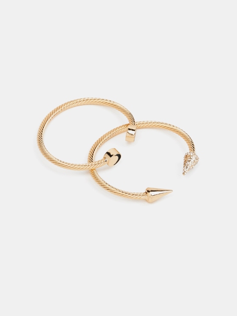 

20Dresses Women Set Of 2 Gold-Toned Cuff Bracelet