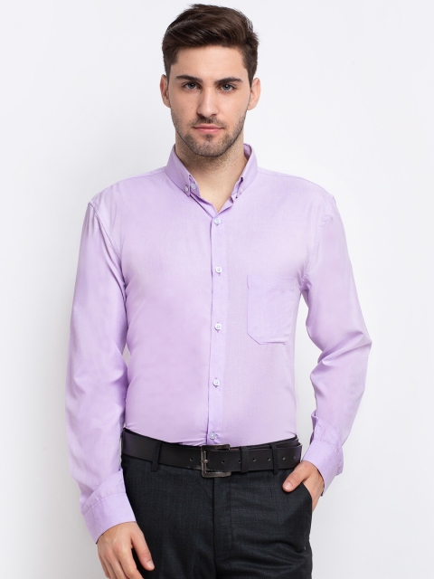 

JAINISH Men Purple Smart Opaque Cotton Formal Shirt