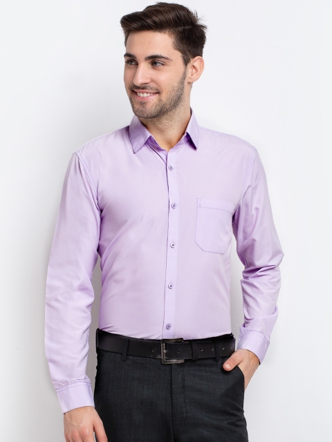 

JAINISH Men Purple Smart Opaque Cotton Formal Shirt