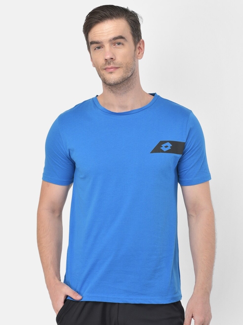 

Lotto Men Blue Graphic Placement Printed Pure Cotton Sports Pure Cotton T-shirt