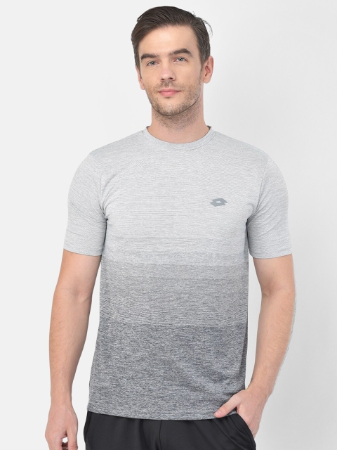 

Lotto Men Grey Applique T-shirt