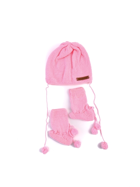 

The Original Knit Girls Pink Beanie & Socks