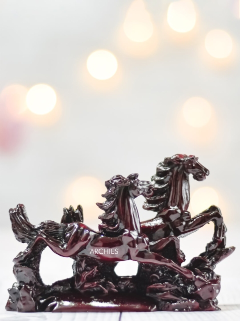 

Archies Red Running Horses Fengshui Statue