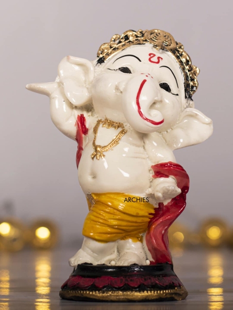 

Archies Cream & Yellow Ganesha Idol Showpiece