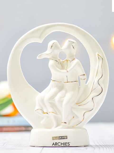 

Archies White Premium Romantic Lovers Statue Showpiece