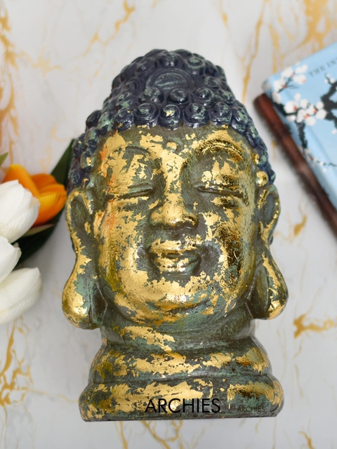

Archies Gold-Toned Buddha Face Showpiece