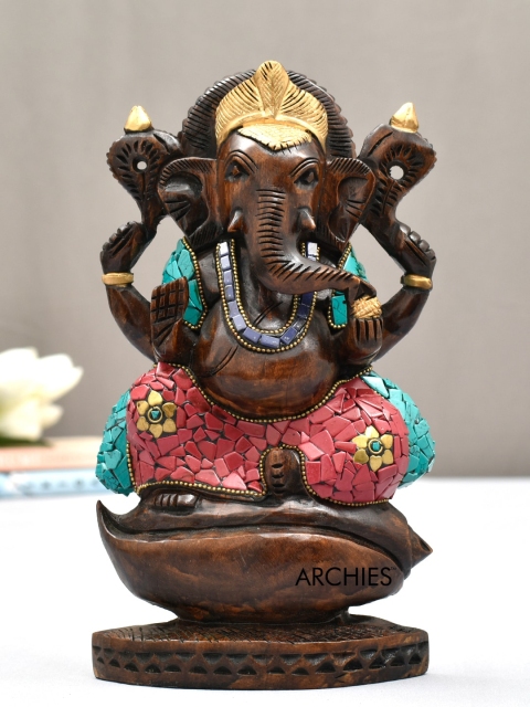 

Archies Brown & Pink Divine Ganesha Idol Showpiece