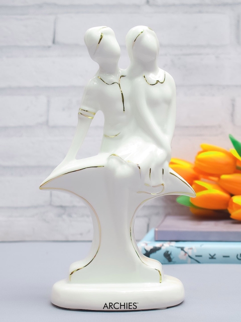 

Archies White Premium Romantic Lovers Statue Showpiece