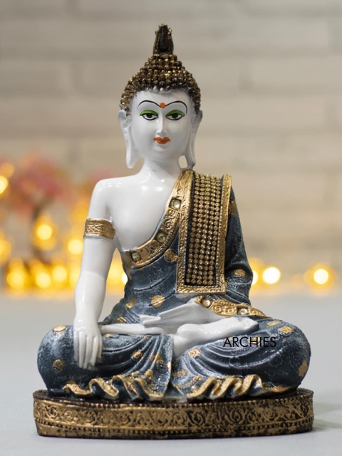 

Archies White & Blue Nirvana Buddha Idol Showpiece