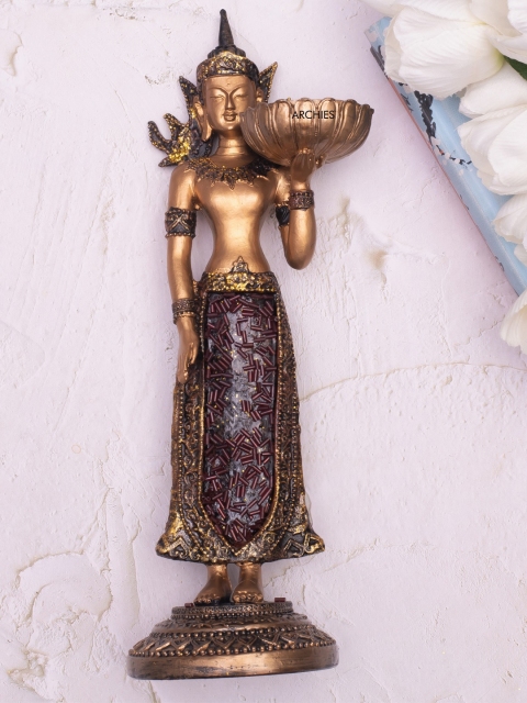 

Archies Copper-Toned Textured Buddha Idol Showpiece