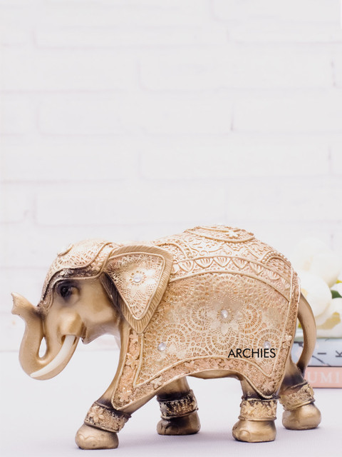 

Archies Gold-Toned Royal Elephant Showpiece