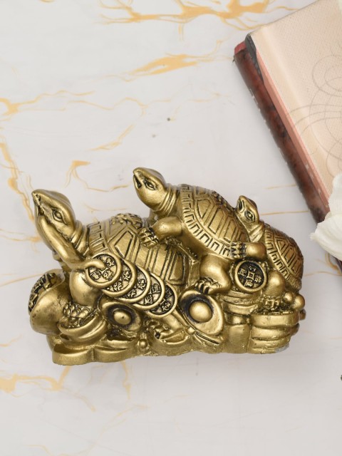 

Archies Gold-Toned Turtle Family Fengshui Showpiece