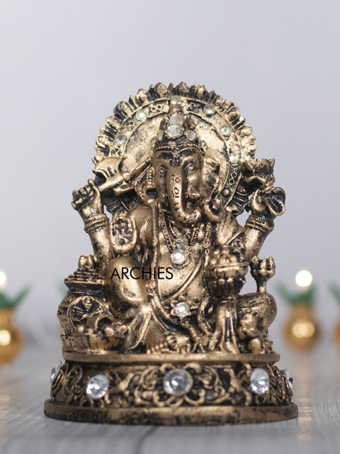 

Archies Unisex Gold-Toned Textured Ganesh Idol Showpiece