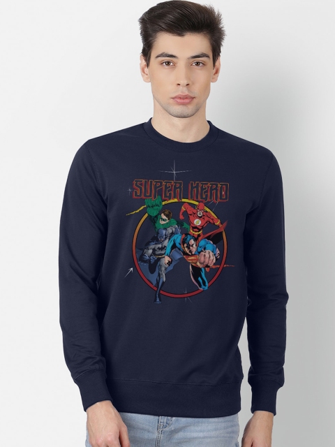 

Free Authority Men Navy Blue Justice League Printed Sweatshirt