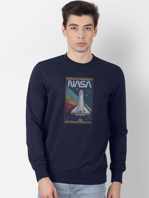 

Free Authority Men Navy Blue Nasa Printed Sweatshirt