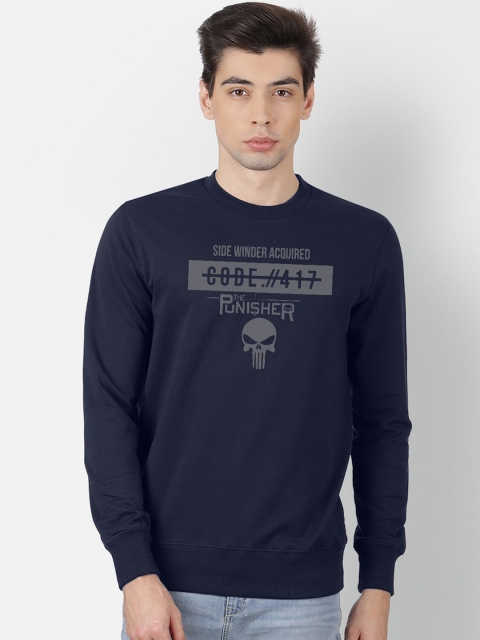 

Free Authority Men Navy Blue Punisher Printed Sweatshirt
