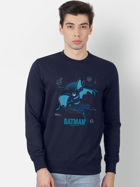 

Free Authority Men Navy Blue Batman Printed Sweatshirt