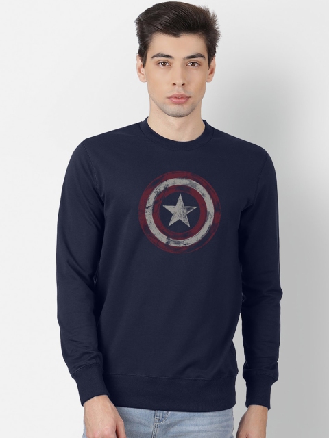 

Free Authority Men Navy Blue Captain America Printed Sweatshirt