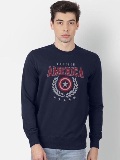 

Free Authority Men Navy Blue Captain America Printed Sweatshirt
